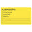 Tabbies Pre-Printed Label Allergy Alert ALLERGIC TO: PENICILLIN/CODEINE/SULFA Fluorescent Chartreuse 1-3/4 X 3-1/4 Inch - AP1550