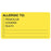 Tabbies - Pre-Printed Label Allergy Alert Chartreuse ALLERGIC TO: PENICILLIN/CODEINE/SULFA Alert Label 1-3/4 X 3-1/4 Inch - MAP1550