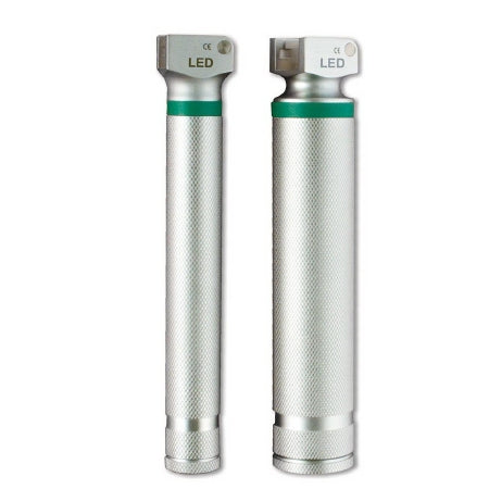 GreenLine - Handle Penlite, Chrome Plated Brass, Autoclavable, 2 "AA" Batteries, Latex-free, Satin Finish For Green System Fiber Optic Blades - 5-0236-80