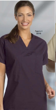 Fashion Seal Uniforms Scrub Shirt Small Teal 1 Pocket Short Set-In Sleeves Unisex - 6695-S