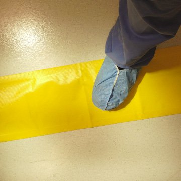 Safe Cord - Safety Floor Strip Yellow, Adhesive, 9 X 28 Inch, Disposable - Deroyal - 71-4311