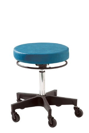 5300 Series - Hydraulic Stool Backless Pneumatic Height Adjustment 5 Casters Black - 5340-BLK
