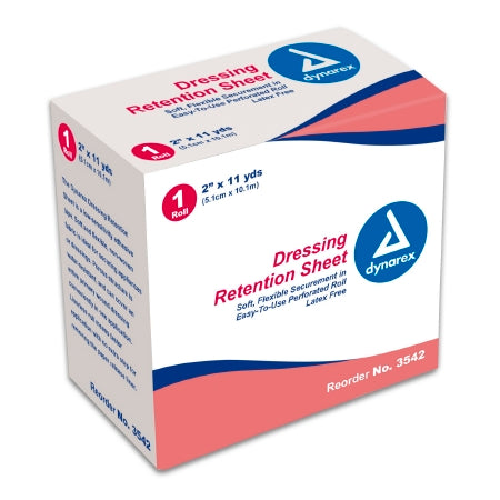 Dynarex Dyna-Fix Dressing Retention Sheet Roll Non-Woven Fabric 2 Inch X 11 Yards - 3542