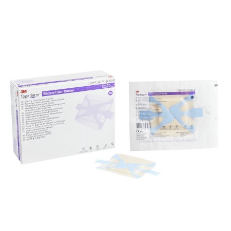 3M Tegaderm - Silicone Foam Dressing 4 X 4 Inch Square Silicone Adhesive with Border Sterile - 90641