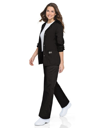 Landau Uniforms - Warm-Up Jacket Black X-Large Hip Length Reusable - 75221BLACKXL