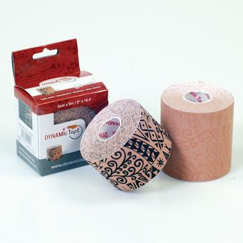 Patterson Medical Supply Dynamic Tape Elastic Tape Water Resistant 3 Inch X 16-2/5 Foot Black Tattoo Print NonSterile - 81578475