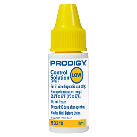 Prodigy Diabetes Care - Blood Glucose Control Solution Blood Glucose Testing 4 mL Low Level - 53310