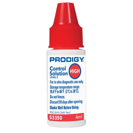 Prodigy Diabetes Care - Blood Glucose Control Solution Blood Glucose Testing 2 X 4 mL Level 1 & Level 2 - 53350