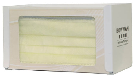 Bowman - PPE Dispenser BOWMAN Wall Mount 1-Box Capacity White 4.13 X 4.25 X 7.56 Inch Cold Rolled Steel - FB-037