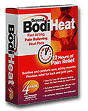 Okamoto USA Inc Beyond Bodi Heat Topical Pain Relief Activated Carbon / Iron Powder / Vermiculite Patch 4 per Box - 2837374984