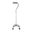 Carex - Small Base Quad Cane Aluminum 28 to 37 Inch Height Silver - FGA73600 0000