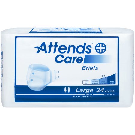 Attends Healthcare Products Attends Care Adult Incontinent Brief Tab Closure Medium Disposable Moderate Absorbency - BRHC20