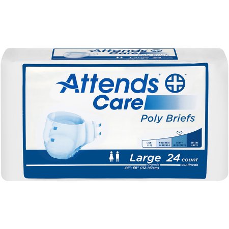 Attends Care - Unisex Adult Incontinence Brief Large Disposable Moderate Absorbency - BRHC30