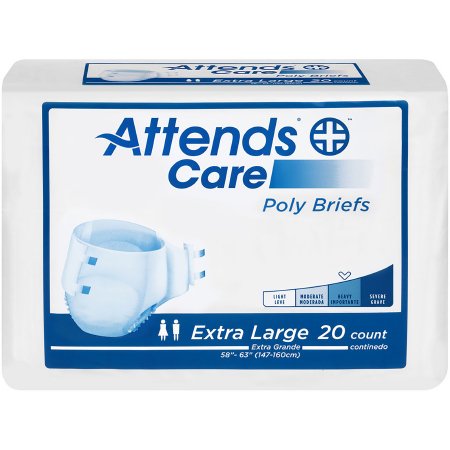 Attends Care - Unisex Adult Incontinence Brief X-Large Disposable Moderate Absorbency - BRHC40