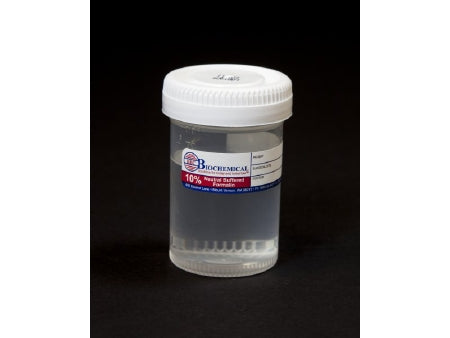 Dynamic Diagnostics BBC Biochemical Trans-Pak Prefilled Formalin Container Polypropylene Screw Cap 60 mL Fill in 90 mL (3 oz.) NonSterile - A0102013