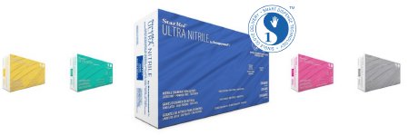 Sempermed USA StarMed Ultra Exam Glove X-Large NonSterile Nitrile Standard Cuff Length Textured Fingertips Blue Not Chemo Approved - SMTN255