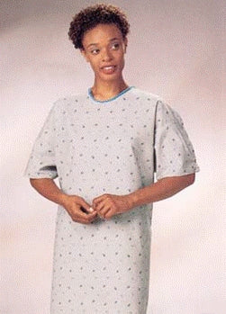 Standard Textile Patient Exam Gown Large Adult Blue - 70340430