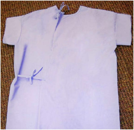 Standard Textile Patient Exam Gown Large Adult Ceil Blue - 70740424