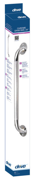 Drive Medical Chrome Knurled Grab Bar