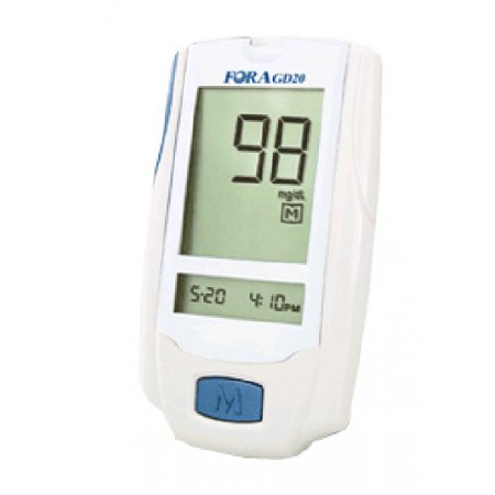 Links Medical FORA GD20 Blood Glucose Meter Fora GD20 7 Seconds Stores Up To 450 Results No Coding - GD20FM01