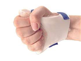AliMed Palm Guard - Palm Protector Splint AliPlast Foam / Fleece Left Hand Beige One Size Fits Most - 5871