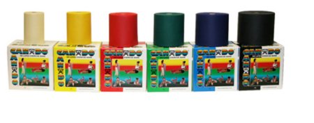 Fabrication Enterprises CanDo Exercise Resistance Band Set Yellow / Red / Green / Blue / Black 50 Yard X-Light to X-Heavy Resistance - 1361900