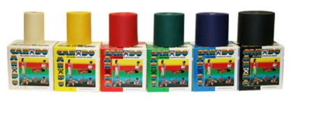 CanDo - Exercise Resistance Band Set Yellow / Red / Green / Blue / Black 5 Inch X 50 Yard X-Light to X-Heavy Resistance - 10-5628
