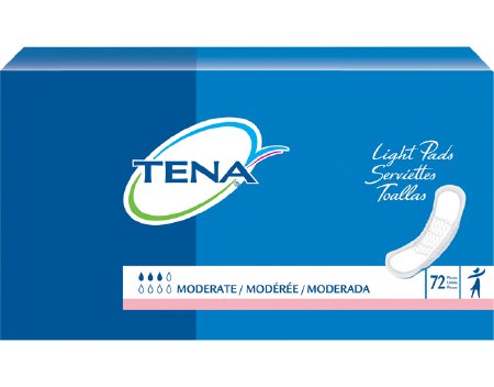 Essity HMS North America Inc TENALight Moderate Bladder Control Pad 11 Inch Length Light Absorbency Dry-Fast Core One Size Fits Most Unisex Disposable - 41309