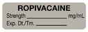 Precision Dynamics Pre-Printed Label Anesthesia Label ROPIVACAINE_____%/Date___Time___Init.___ Gray 1-1/2 X 1-1/2 Inch - 59709272
