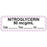 Precision Dynamics Pre-Printed Label Anesthesia Label NITROGLYCERIN 50 mcg/mL/Date___Time___Init.___ Violet / White 1/2 X 1-1/2 Inch - 59726669