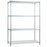 R & B Wire Products Wire Shelving Unit 3 Shelves, One Solid Bottom Shelf Adjustable Chrome-Plated - SU244872SOL