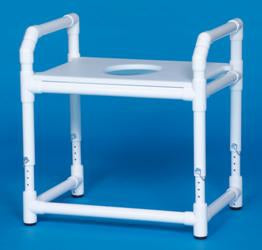 IPU Toilet Safety Rail Oversized White PVC - TSF12OS