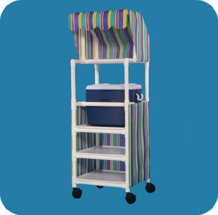 IPU Party Ice Cart 24 X 26.5 X 77 Inch 3 Shelves White - IC-40