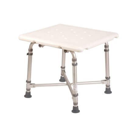 Mabis Healthcare HealthSmart Bariatric Shower Chair Without Arms Aluminum Frame Without Backrest 18 to 23 Inch Height - 524-1814-1999