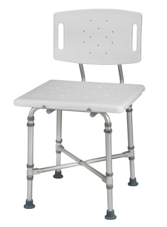 Mabis Healthcare HealthSmart Bariatric Shower Chair Without Arms Aluminum Frame With Backrest 18 to 23 Inch Height - 524-1816-1999