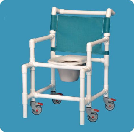 IPU IPU Shower Chair ipu Fixed Arm PVC Frame Mesh Back - SC200-OS-FS