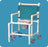 IPU - Shower Chair ipu Fixed Arm PVC Frame Mesh Back - SCC9250 OS