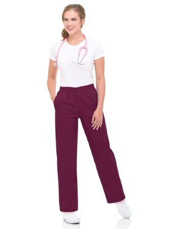 Landau Uniforms - Scrub Pants X-Small Wine Female - 8327RWPWINE-XSM