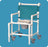 IPU IPU Shower Chair ipu Fixed Arm PVC Frame Mesh Back - SC200-OS-FS