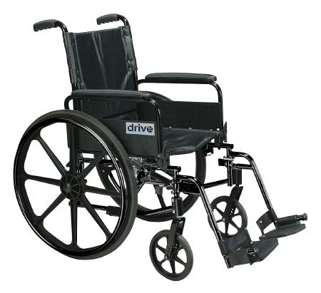 Drive Medical Cirrus IV Lightweight Wheelchair Dual Axle Full Length Arm Padded, Removable Arm Style Mag Wheel Black 20 Inch Seat Width 300 lbs. Weight Capacity - C420ADFASV-SF