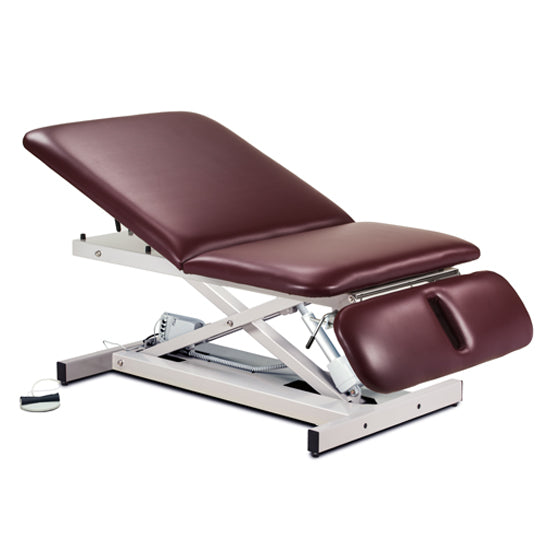Clinton Industries Extra Wide Power Bariatric Treatment Table with Drop Section Power Height 550 Lbs. - 84430-34-3BK