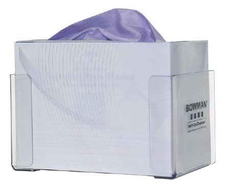 Bowman - PPE Dispenser BOWMAN Wall Mount 1-Box Capacity Clear 4-1/4 H X 5-3/16 D X 7-15/16 W Inch PETG Plastic - FP-021