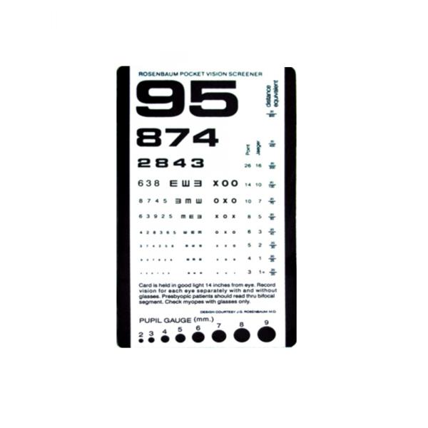 Graham-Field/Everest &Jennings Card Vision Screener Pocket Vision Screener 6-3/8X3-1/2" Ea - 1243-1
