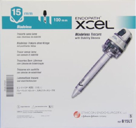 Endopath Xcel - Trocar with Stability Sleeve 100 mm Length 15 mm Diameter - B15LT