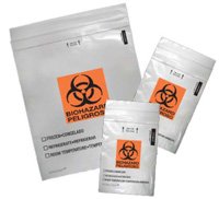 Minigrip Speci-Zip Specimen Transport Bag with Document Pouch 12 X 15 Inch Polyethylene Biohazard Symbol / Storage Instructions Zip Closure NonSterile - IP1215B3T