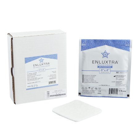 Enluxtra Self-Adaptive - Super Absorbent Dressing 4 X 4 Inch Humifiber Polymer Square Sterile - AWD-5-1010C