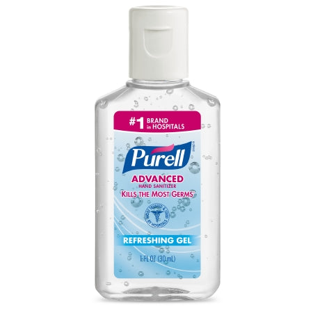 GOJO Purell Advanced Hand Sanitizer 1 oz. Ethyl Alcohol Gel Bottle - 3901-2C-250