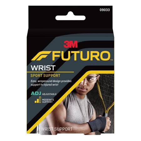 3M Futuro Sport - Wrist Support Wraparound Neoprene / Nylon / Polyester Left or Right Hand Black One Size Fits Most - 09033ENR