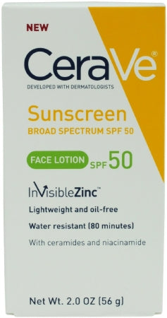 Valeant Pharmaceuticals CeraVe Sunscreen SPF 50 Bottle Lotion 2 oz. - 30187220501