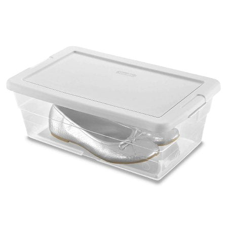 Uline - Shoe Box 5 X 8 X 13, Clear, Plastic - S-15402